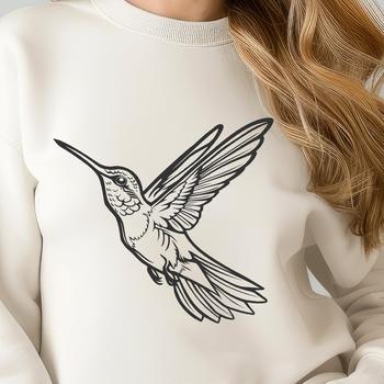 Stunning Hummingbird Stencil