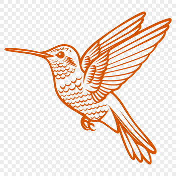 A colorful illustration of a hummingbird in flight, showcasing its distinctive features.