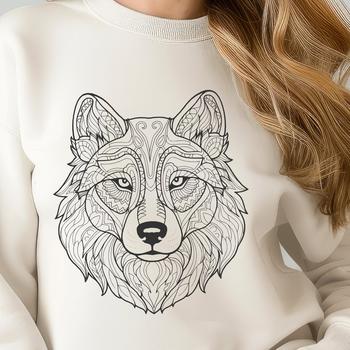 A realistic illustration of a Husky dog's head, suitable for vector design projects.