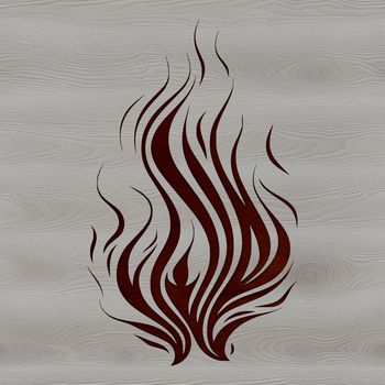 A stylized illustration of flames in a geometric shape, suitable for digital design and vector art.
