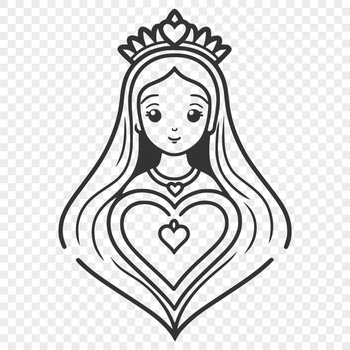 A stylized illustration of the Immaculate Heart symbol used in various religious contexts.