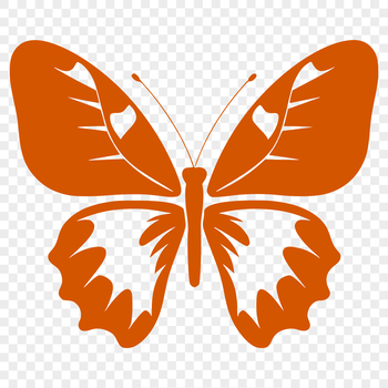 A colorful illustration of a butterfly's full body, showcasing its wings and body in detail.