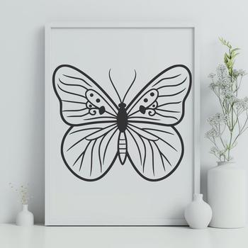 A colorful butterfly with delicate wings and body, suitable for use in vector graphics design.