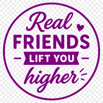 Inspiring quote about the value of friends in a simple vector design