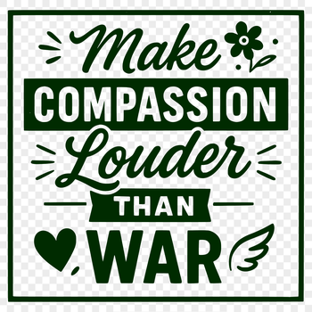 Anti war quotes in a bold, modern vector font, ideal for cutting machines and laser engraving.