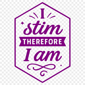 Neurodivergent inspiration quote with autism and ADHD themes in vector art format.