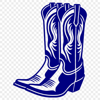 Rustic cowboy boots design in vector format.