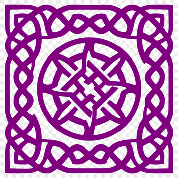 Ornate Celtic pattern featuring intricate shapes and designs, suitable for vector art and commercial use.