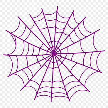 A detailed vector illustration of a classic spider web design.
