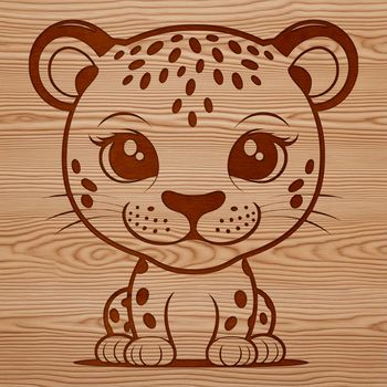 A sleek, big cat with distinctive spots, illustrated as an SVG vector design.