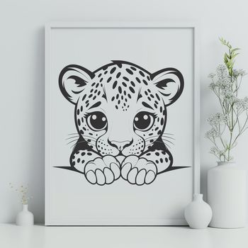 An iconic depiction of a big cat from South America, rendered as a scalable vector graphic (SVG).