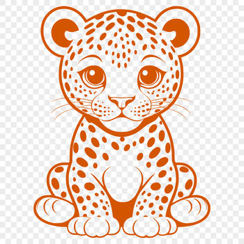 A large, spotted feline animal with a distinctive black spot pattern.
