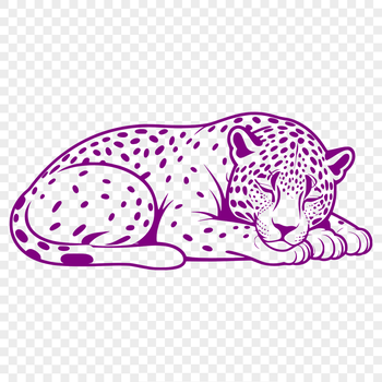 A large, spotted jaguar lies sleeping in the grass, with its face partially hidden by foliage.