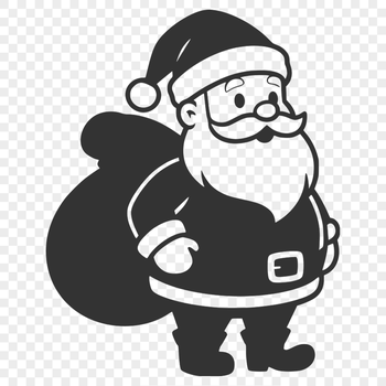 SVG illustration of Father Christmas in festive attire, ideal for digital crafts and designs.