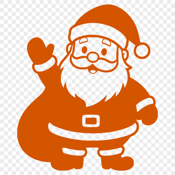 Jolly Old Saint Nick Holding Gifts SVG icon of Father Christmas holding gifts.