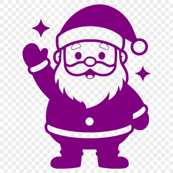 Illustrative vector design of Santa Claus in holiday attire.