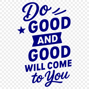 Karma quote illustration designed in vector format, suitable for cutting machines and laser engraving.