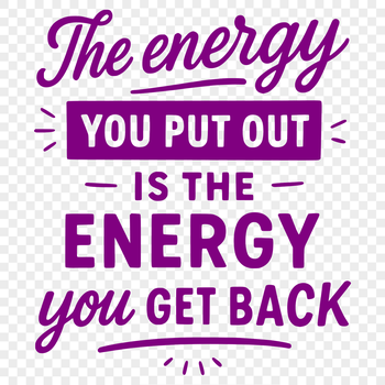 Karma quote graphic with inspirational message in a clean vector format.