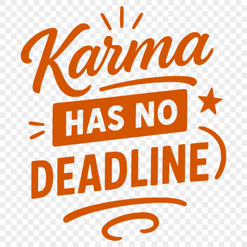 A simple quote about karma in a clean and modern font.