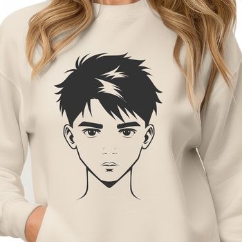 Young boy illustration in vector format.