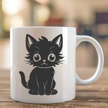 An illustration of a domestic cat from different angles, suitable for digital and print use.