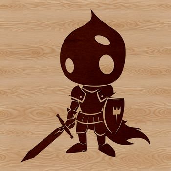 A medieval-inspired knight silhouette in vector format.