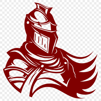 A medieval knight illustration in vector format for graphic design and crafting projects.