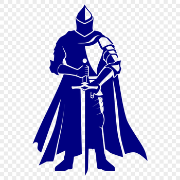 A medieval-style knight in full body armor, depicted in a fantasy setting.