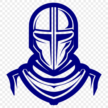A medieval-style knight with armor and sword in hand, ideal for vector art designs.