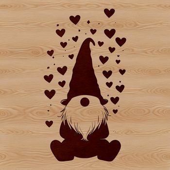 A mythical creature with love hearts sitting in a serene environment, inspired by fantasy art.