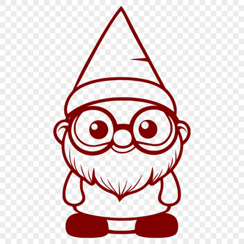 A mythical creature with a dwarf-like appearance, standing upright and wearing glasses.