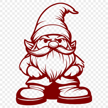 A detailed, illustrated depiction of a mythical creature known as a knome, rendered in vector format.