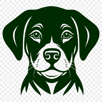 A vector illustration of a friendly Labrador Retriever with a cute expression.