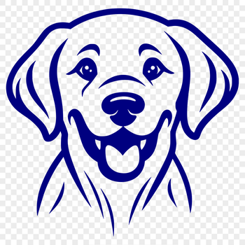 Labrador Retriever dog breed illustration in vector format.