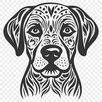 A close-up of a Labrador Retriever's head with detailed features.