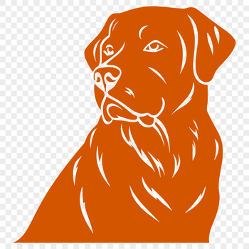 A detailed illustration of a friendly Labrador Retriever dog breed in vector format.