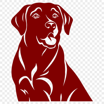 A high-quality illustration of a friendly Labrador Retriever breed dog.