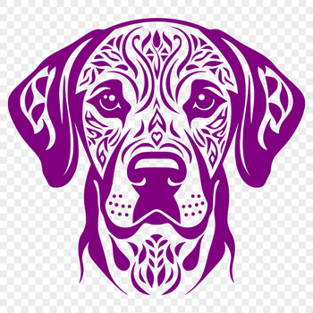 A detailed illustration of a Labrador Retriever's head, suitable for various design projects.