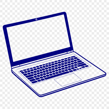 A detailed illustration of a computer system with monitor and keyboard.