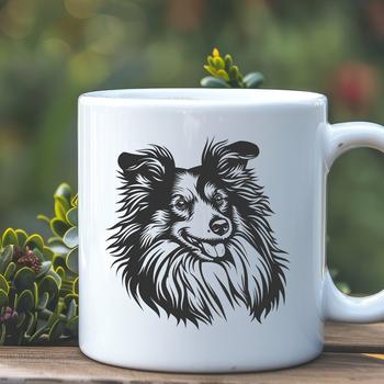 Artistic Shetland Sheepdog - Laser Engraver DXF