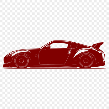 Vector art illustration of a car with clean lines and precise shapes.