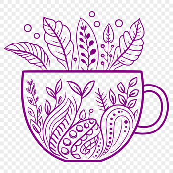 A simple cup design with a minimalist aesthetic, ideal for use in digital projects.