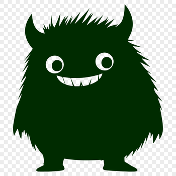 A playful monster design made with vector art, suitable for various digital cutting machines.