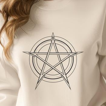 Stunning Pentagram Digital Drawing