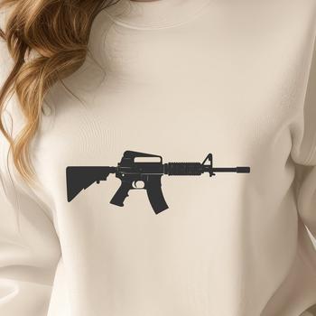 Vector graphic of a rifle, ideal for commercial or personal use in cutting machine designs.