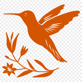 A vibrant illustration of a hummingbird in flight, showcasing its full body and movement.
