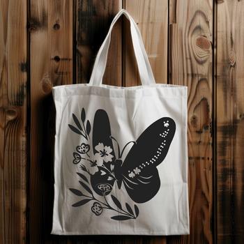 A colorful illustration of a butterfly in full body form, ideal for gardening and floral designs.