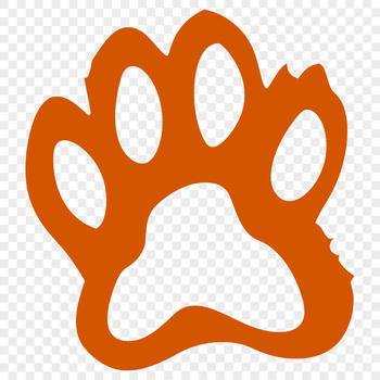Paw print design in vector format.