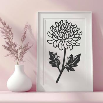 Creative Chrysanthemum In DXF Format