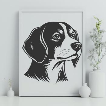 Unique Beagle In SVG & DXF